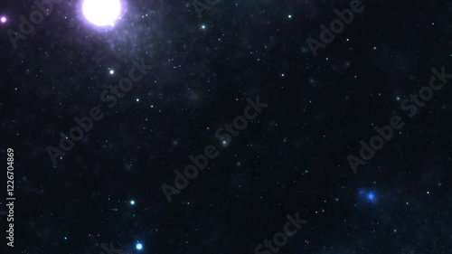 Outer space universe 4K motion graphics. Futuristic and psychedelic space travel concept. Galaxy exploration.