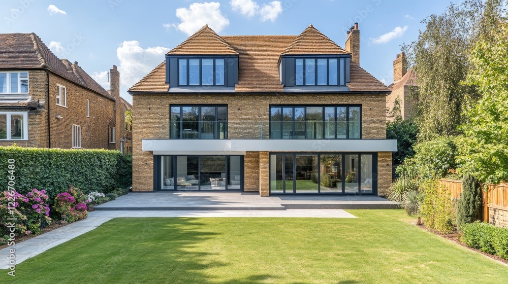 A contemporary minimalist-style detached home with large windows and a minimalist garden. A peaceful and tranquil living space. A contemporary minimalist-style detached home with large windows and a minimalist garden. A peaceful and tranquil living space.