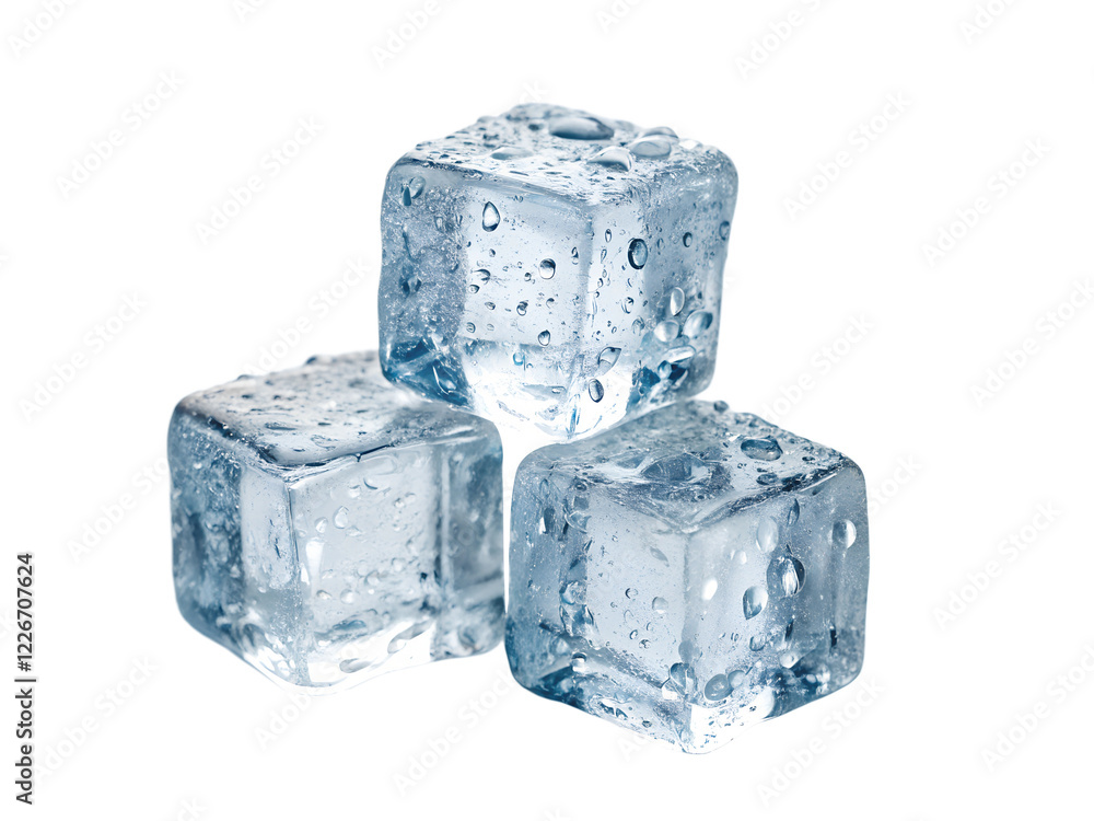 crystal ice cubes isolated on transparent background crystal ice cubes isolated on transparent background