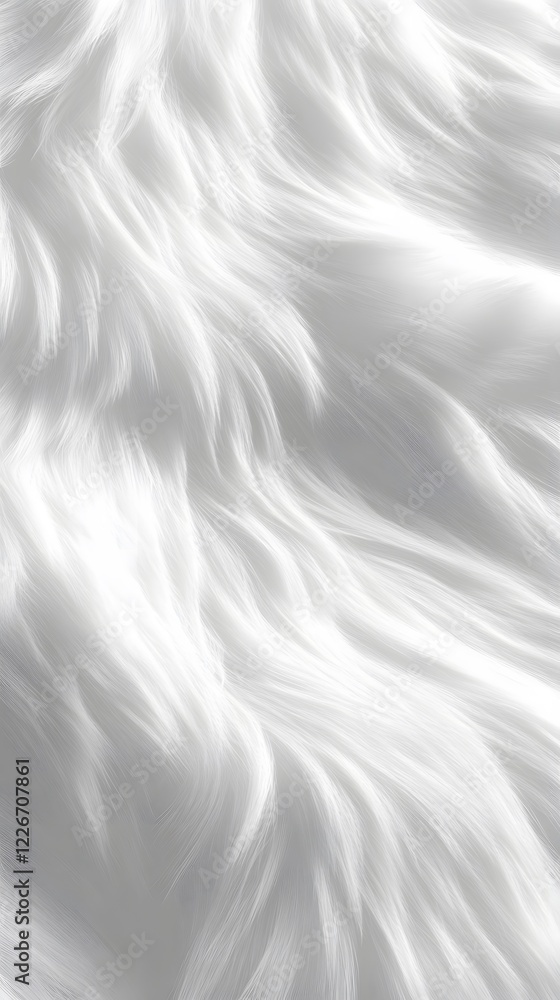 Fototapeta premium 49. A soft, velvety white fur texture with a slightly blurred, peaceful effect