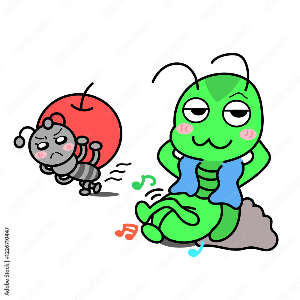 Fototapeta premium アリとキリギリス