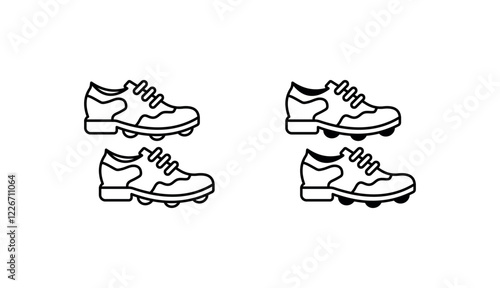 Golf Shoes icon design with white background stock illustration