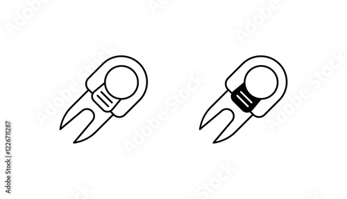 Cuadro en lienzo Divot icon design with white background stock illustration