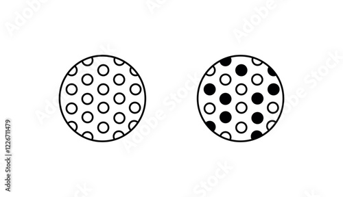 Golf Ball icon design with white background stock illustration