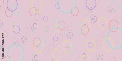 Abstract white geometric overlapping circle background with shadow. Vector circles template vector design. white background texture. Cleaning or laundry illustration with floating shampoo orb panorama