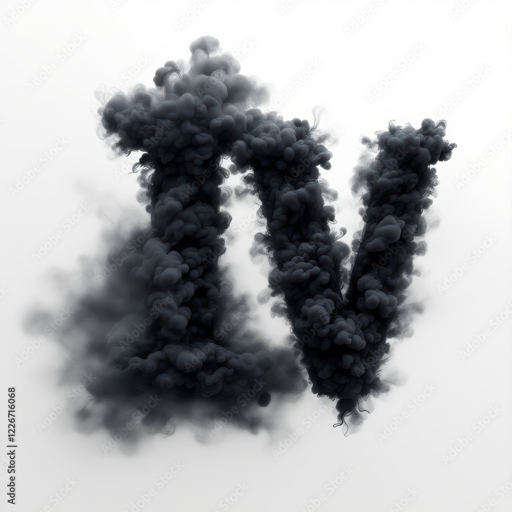 Abstract Roman Numeral IV: Black Smoke Formation Abstract Roman Numeral IV: Black Smoke Formation