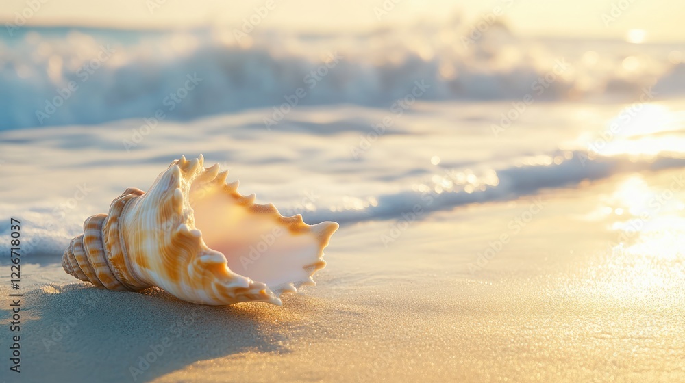 Seashell Sunrise on a Tropical Beach Seashell Sunrise on a Tropical Beach