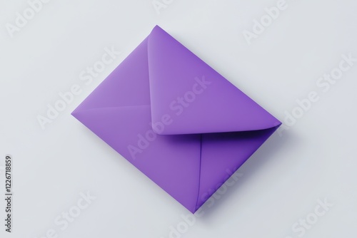 Free Download Purple paper envelope on white background, elegant stationery for greeting cards and invitations, minimalist mail icon for communication and marketing - GFXLoad