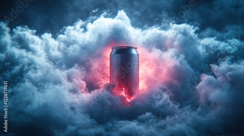 Dark Cloud Can Beverage Ad Background photo