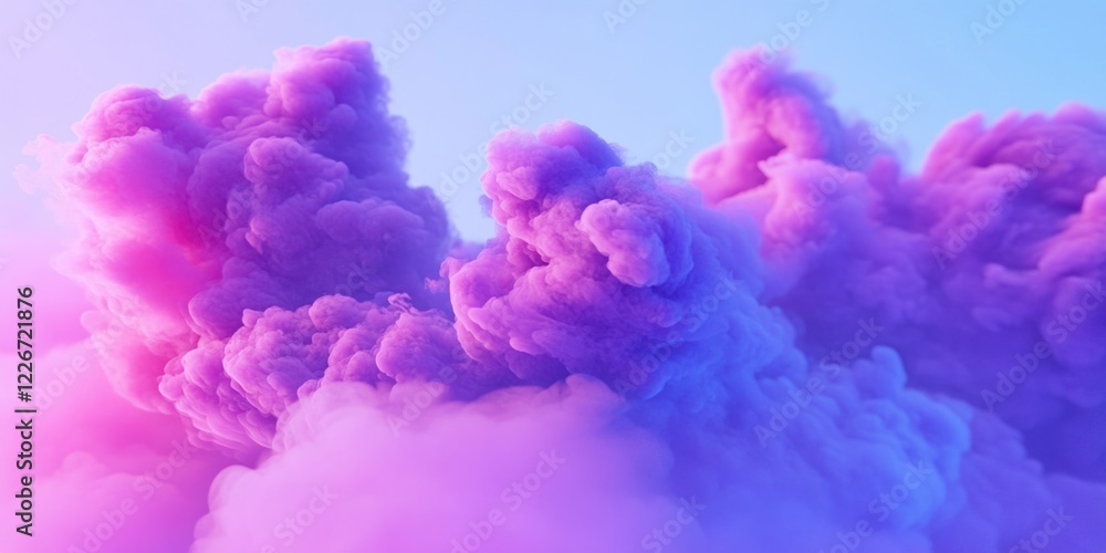Fototapeta premium Vibrant Purple Smoke Clouds