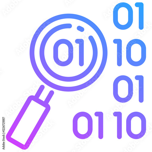 Data and Network Vector Simple Gradient Icon