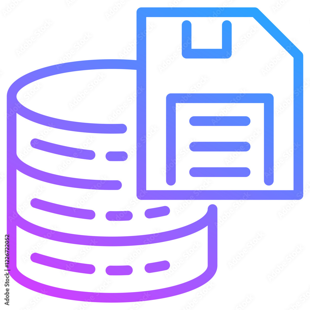 Data and Network Vector Simple Gradient Icon Data and Network Vector Simple Gradient Icon