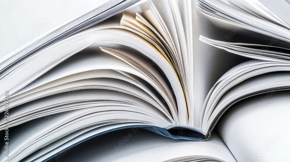 Cartoon opened book, textbook and bestseller. Vector school dictionary, open literature novel, fairytale, encyclopedia or verses volume with blank white pages top view. Isolated object Cartoon opened book, textbook and bestseller. Vector school dictionary, open literature novel, fairytale, encyclopedia or verses volume with blank white pages top view. Isolated object
