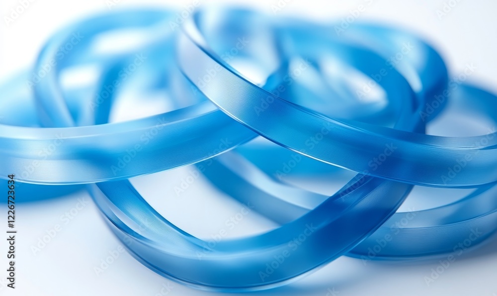 Abstract blue lines, 3d render, Generative AI Abstract blue lines, 3d render, Generative AI