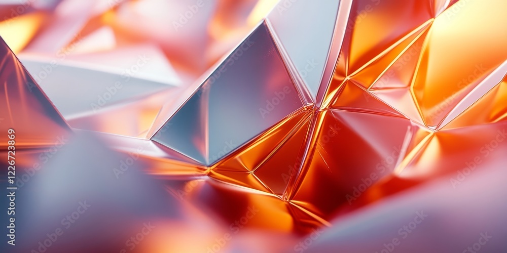 Abstract minimalist prisms, layered design, 3d render, Generative AI Abstract minimalist prisms, layered design, 3d render, Generative AI