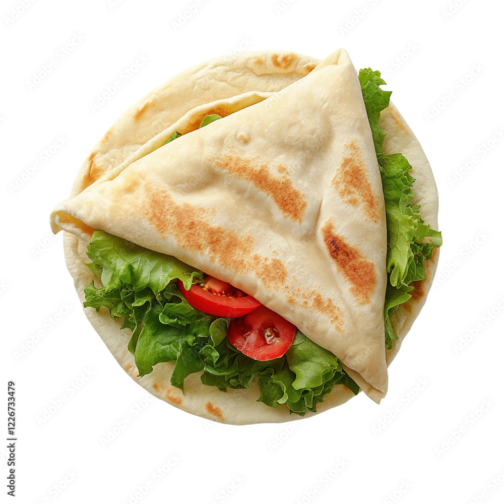 Obraz premium Fresh and Tasty Wrap with Vegetables