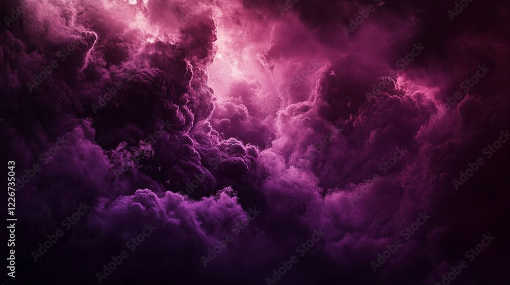 Obraz premium Dramatic pink clouds create a captivating background.