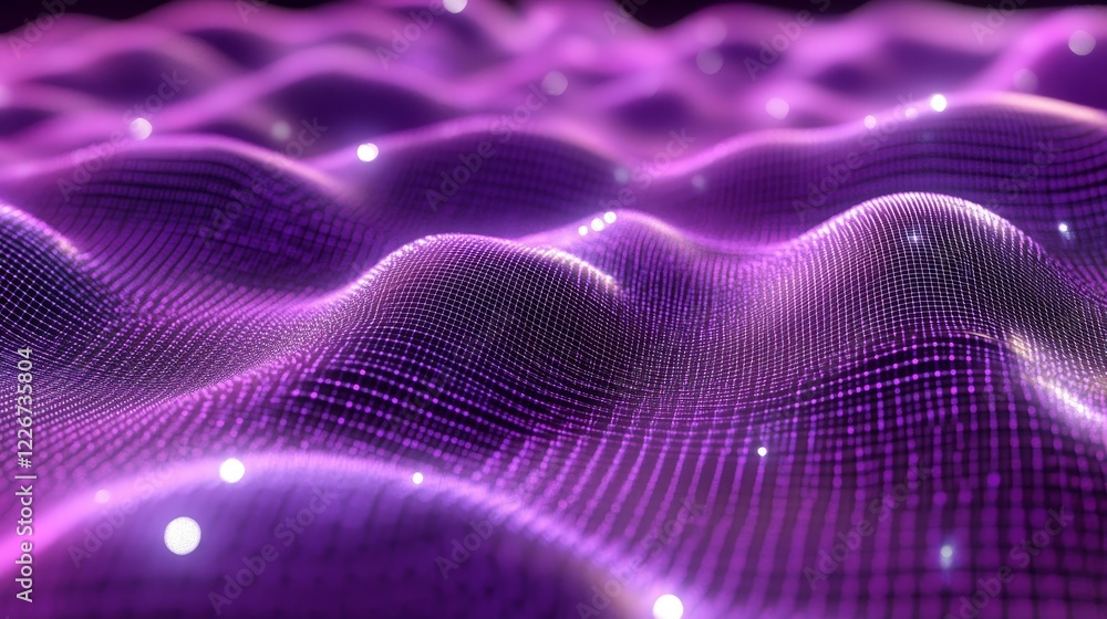 Abstract purple grids, iridescent design, 3d render, Generative AI Abstract purple grids, iridescent design, 3d render, Generative AI