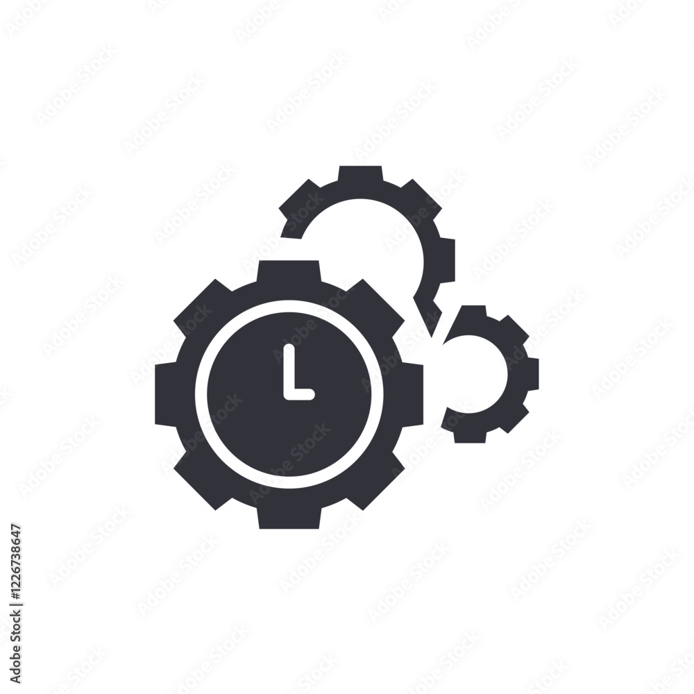 Time management solid icons, minimalist vector illustration ,simple transparent graphic element .Isolated on white background Time management solid icons, minimalist vector illustration ,simple transparent graphic element .Isolated on white background