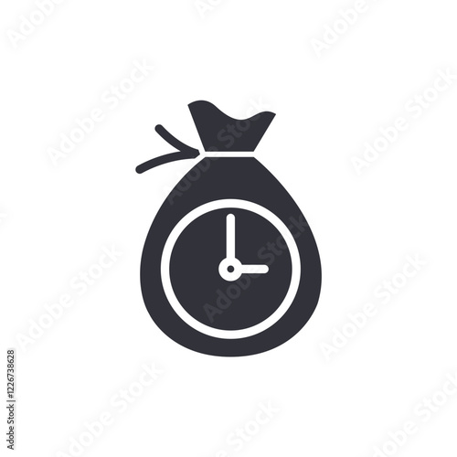 Time management solid icons, minimalist vector illustration ,simple transparent graphic element .Isolated on white background