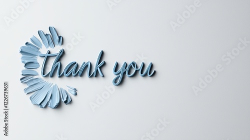 Artistic minimalist thank you card design from a modern studio