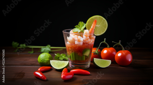 Authentic Mexican Shrimp Cocktail with Avocado and Tomato