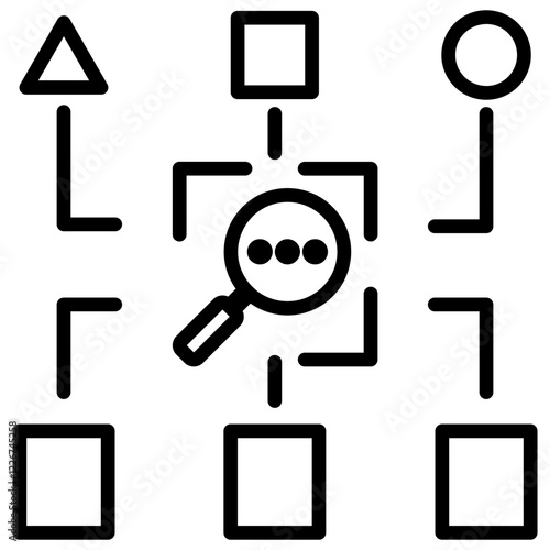 Pattern Recognition Outline Icon