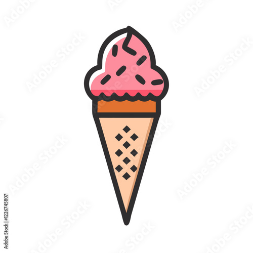 ice cream cone icon design