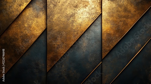 Wallpaper Mural Art deco dark gold textured background. Geometric and elegant backdrop for a luxurious design. Torontodigital.ca