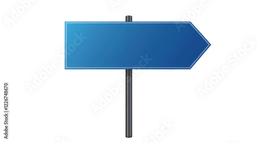 Wallpaper Mural blank blue signboard isolated on white background  Torontodigital.ca
