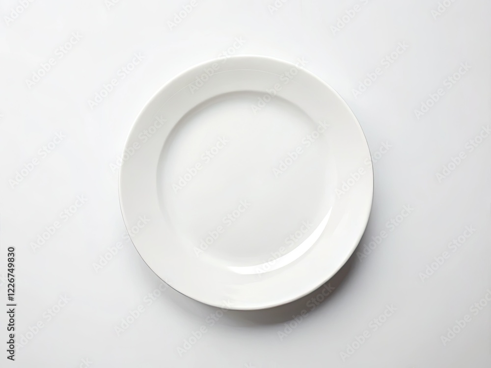 Empty White Plate Top View Architectural Photography Empty White Plate Top View Architectural Photography