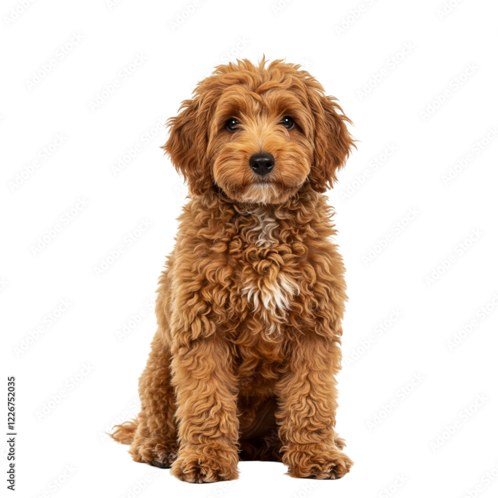 golden doodle puppy dog isolated on transparent background golden doodle puppy dog isolated on transparent background