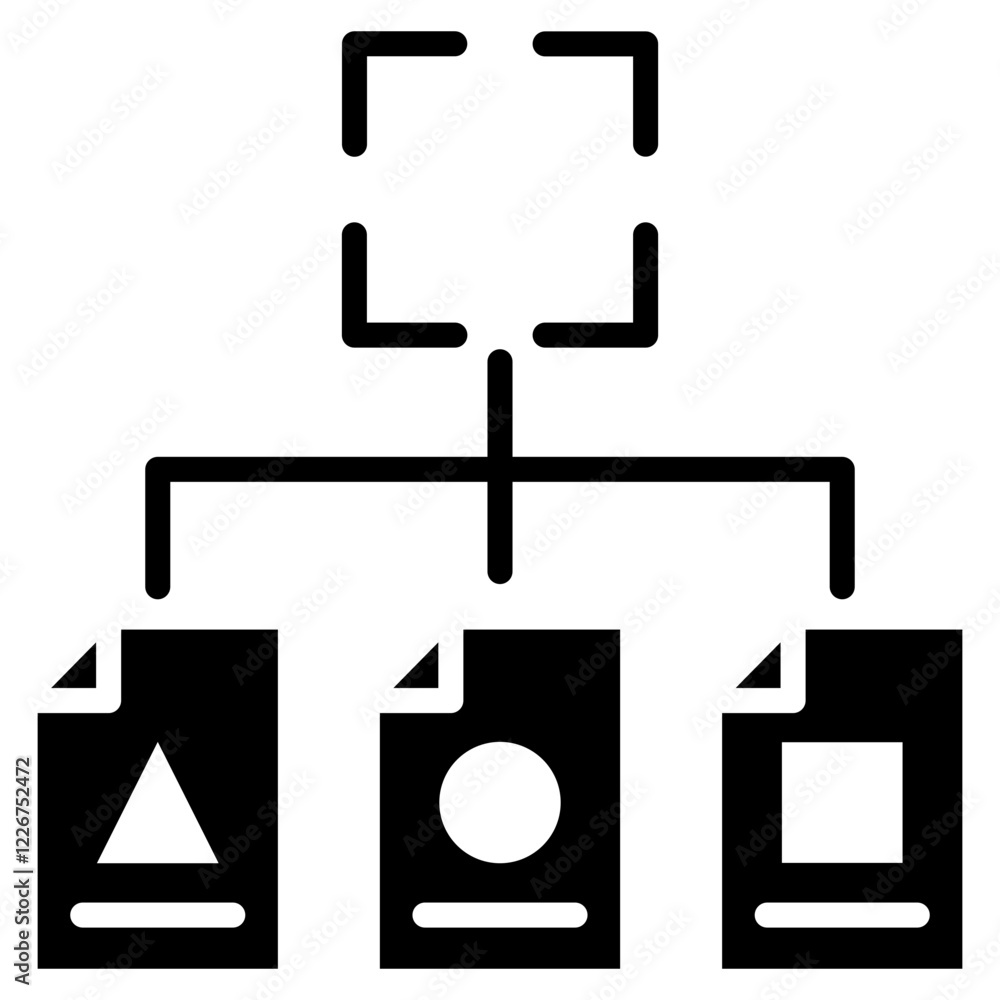 Classification Glyph Icon Classification Glyph Icon