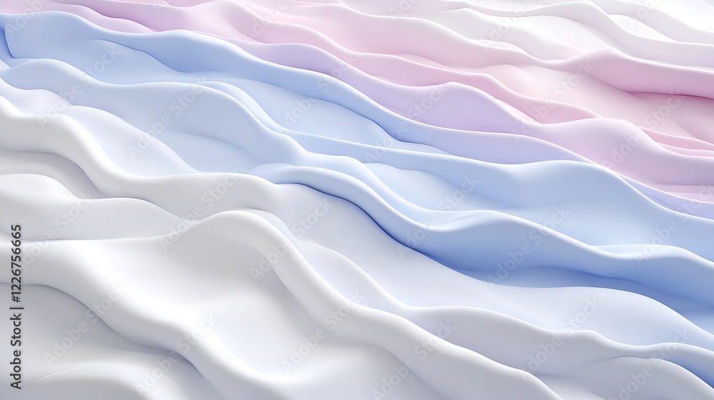 Obraz premium Abstract Pastel Waves Flowing Softly