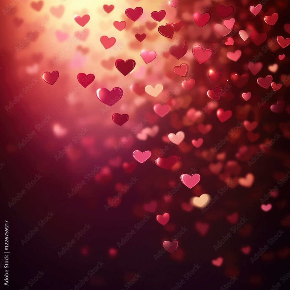 A bunch of hearts floating in the air A bunch of hearts floating in the air