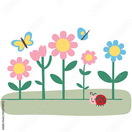 flowers and butterflies