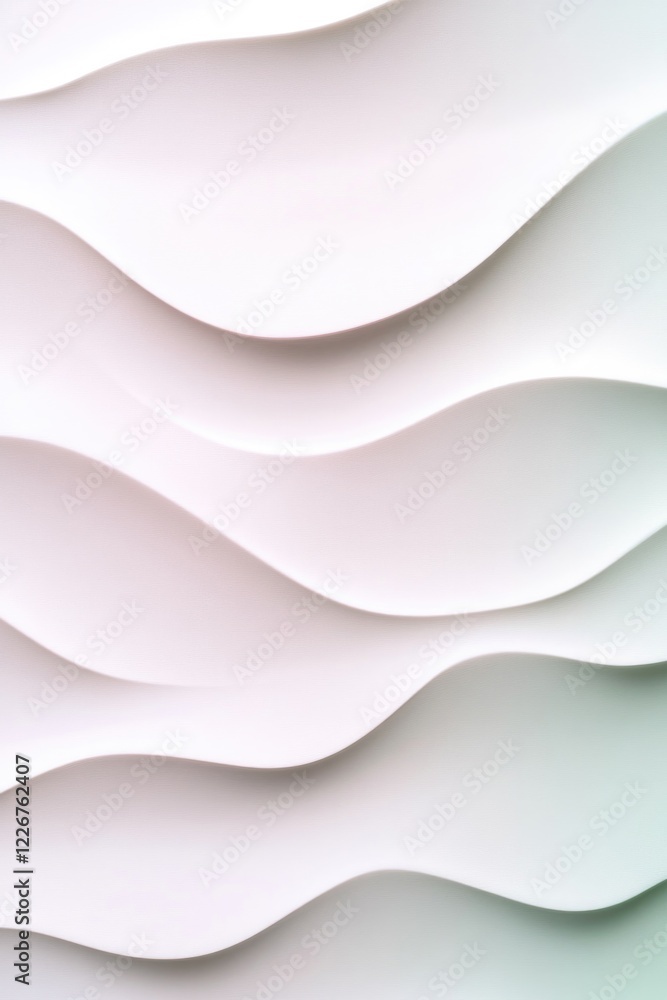 Obraz premium Soft undulating layers create serene atmosphere, emphasizing flu