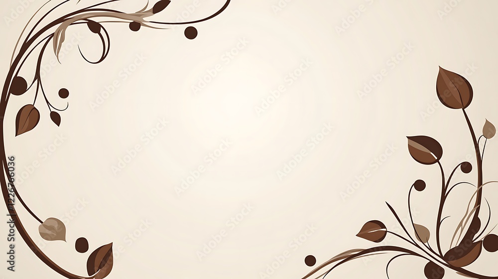Elegant Brown Floral Design Frame Background Elegant Brown Floral Design Frame Background