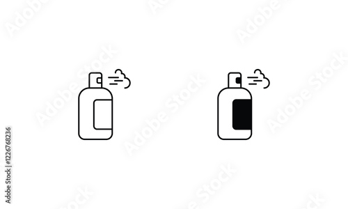 Air Freshener icons set line and glyph vector icon