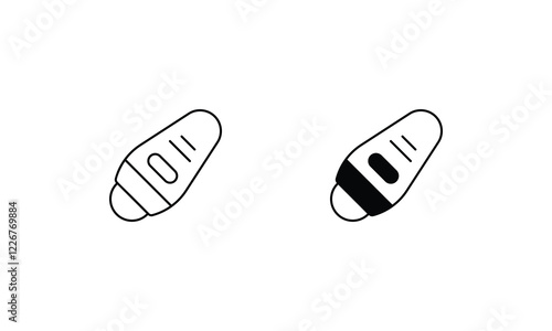 Deodorant icons set line and glyph vector icon