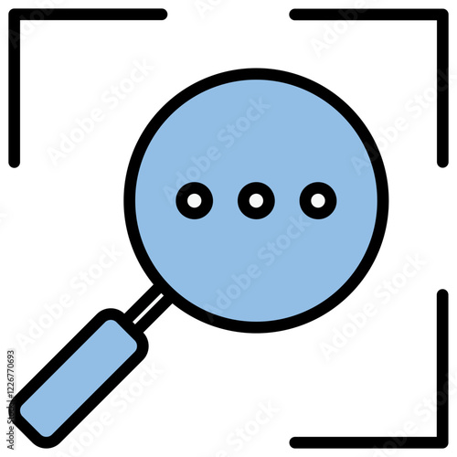 Detection Blue Black Icon