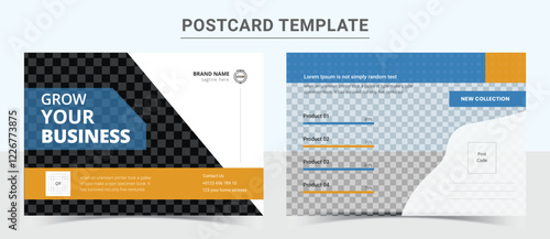 Corporate business or marketing agency postcard template design or amazing and modern eddm postcard design template layout. Vector postcard design.