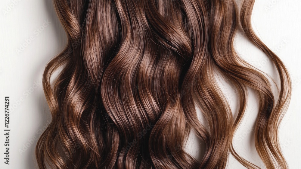 Naklejka premium Close-up shot of a woman's long brown hair, great for beauty or fashion use