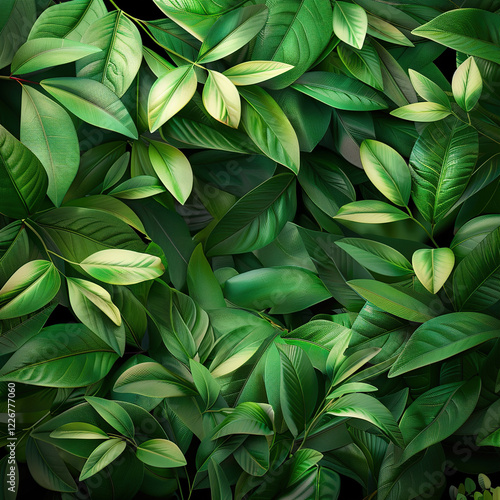Wallpaper Mural green leaves background Torontodigital.ca