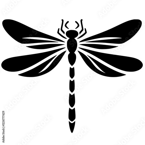 Silhouette of a dragonfly