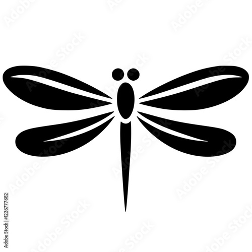 Silhouette of a dragonfly