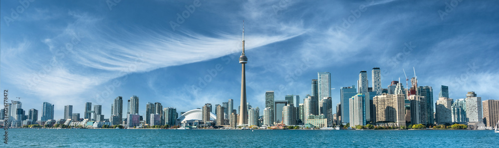 custom made wallpaper toronto digitalToronto Canada downtown city skyline over Lake Ontario