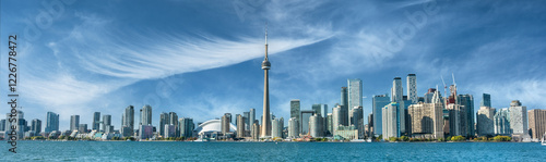 Wallpaper Mural Toronto Canada downtown city skyline over Lake Ontario Torontodigital.ca