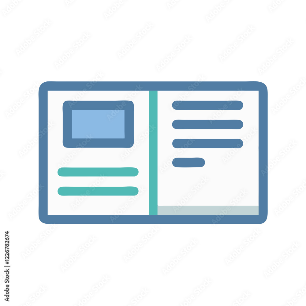 Postcard Icon design with blank space for messages Postcard Icon design with blank space for messages