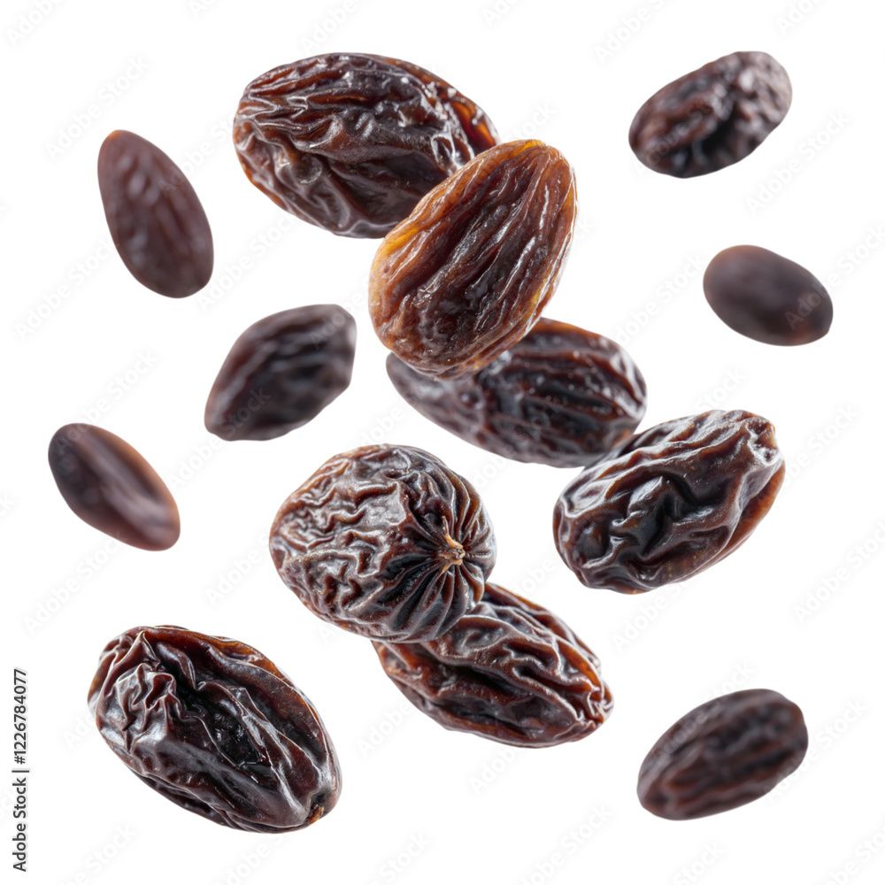 Raisins food photography studio environment close-up, isolated on white or transparent background Raisins food photography studio environment close-up, isolated on white or transparent background